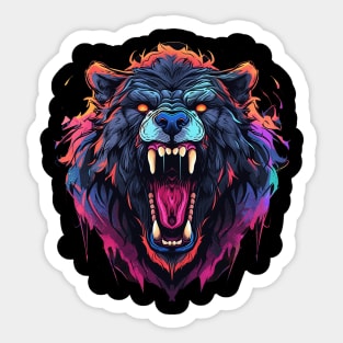 wild bear Sticker